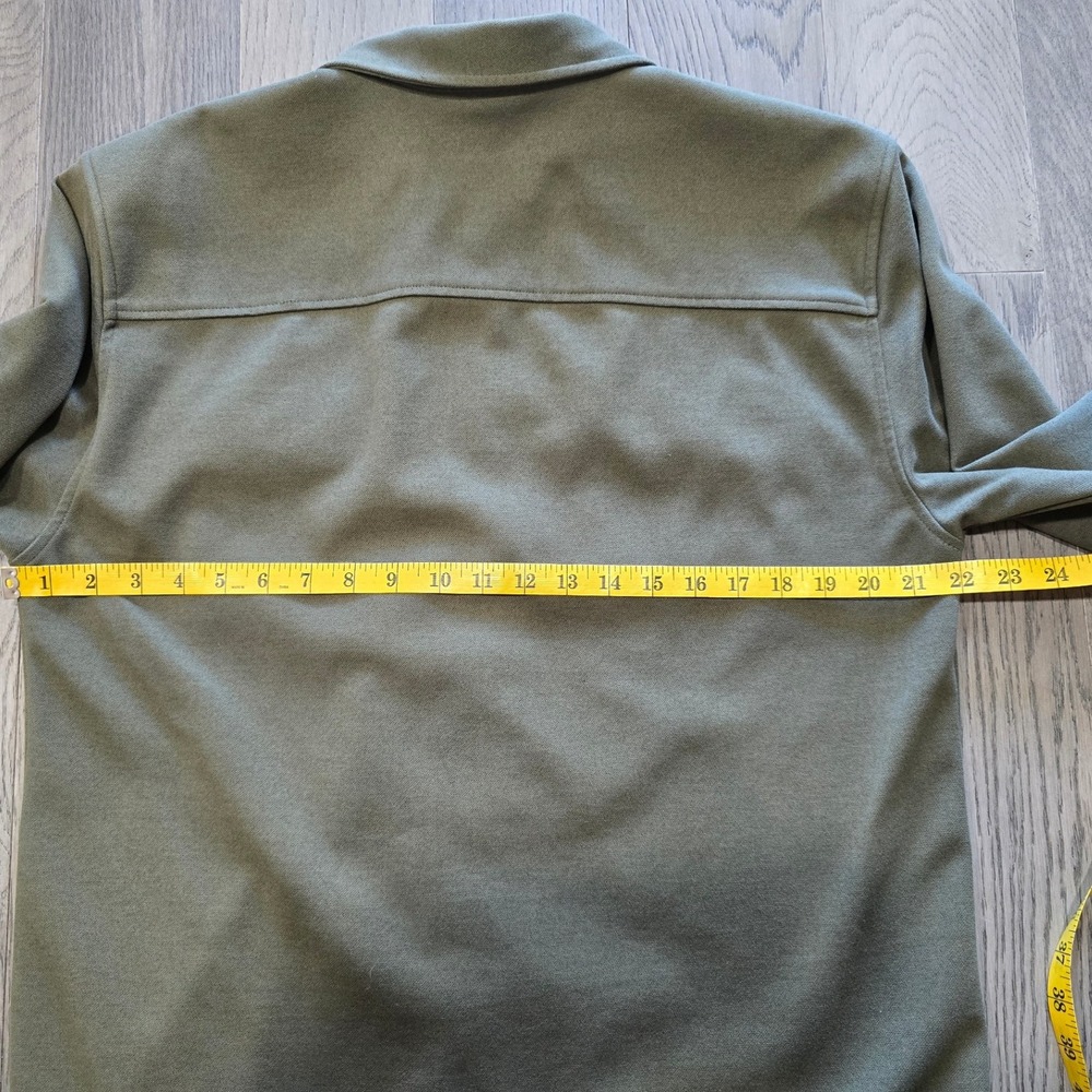 BYLT Coastal Overshirt Olive Green Long Sleeve Button Up Shirt Men's Large - Picture 7 of 9